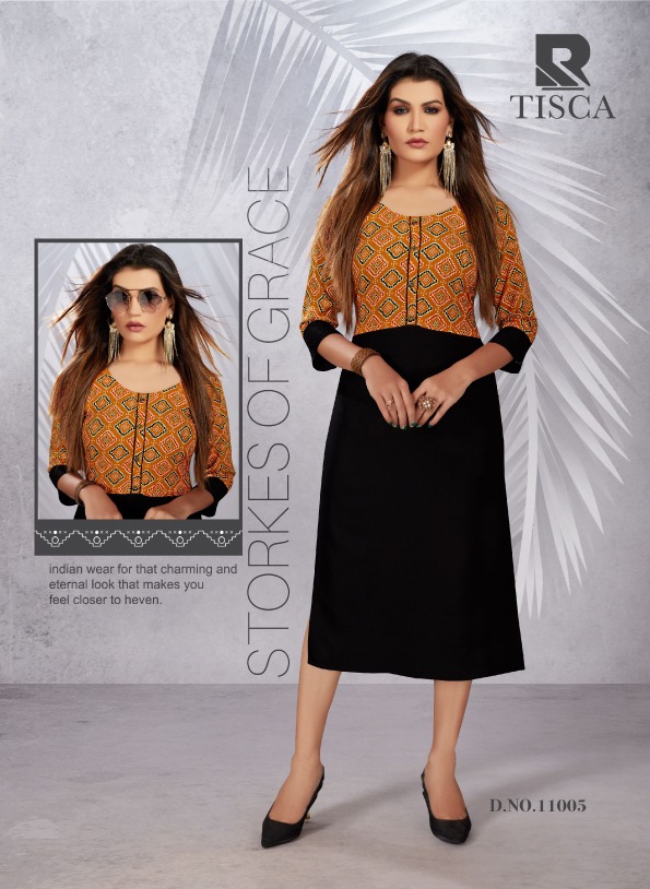 Raashi Tisca Rayon Designer Exclusive kurti Collection